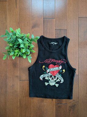 ED HARDY LOVE KILLS SLOWLY Y2K VINTAGE TANK TOP